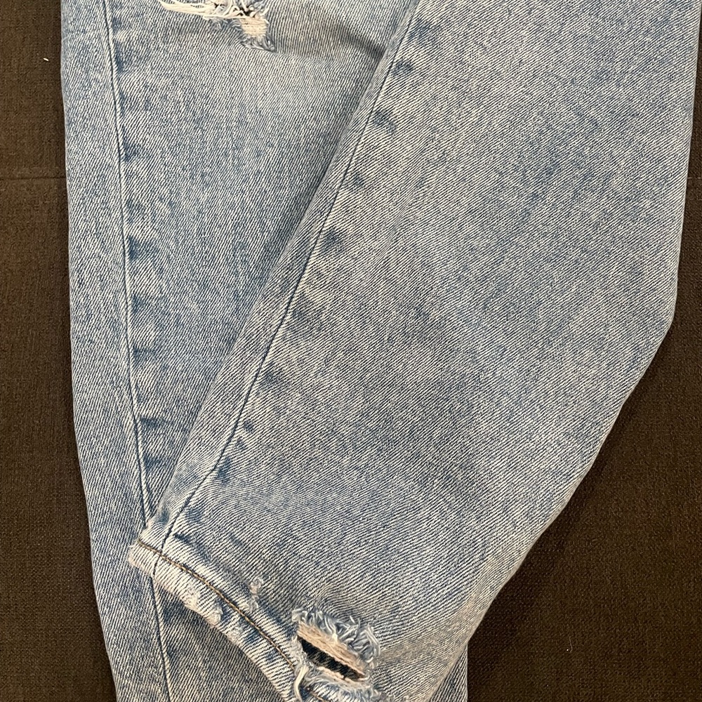 Old Navy button up distressed size 0 high rise straight leg - Picture 8 of 9